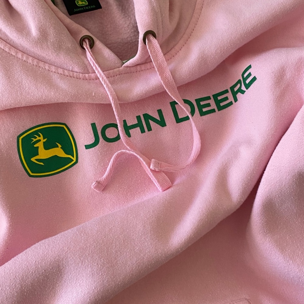 John Deere Pink Hoodie XL